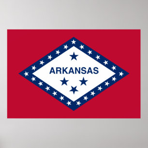 Staatsflagge Arkansas Poster