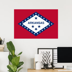 Staatsflagge Arkansas Poster
