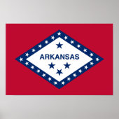 Staatsflagge Arkansas Poster (Vorne)