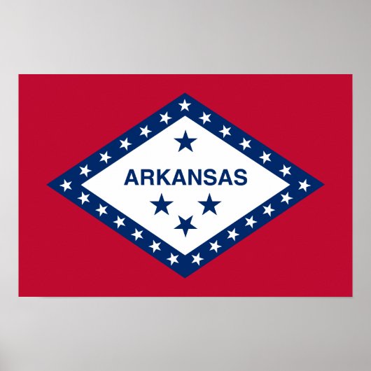 Staatsflagge Arkansas Poster (Vorne)
