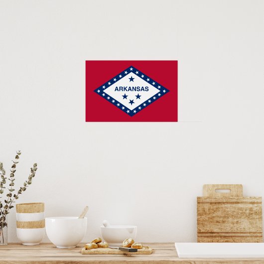 Staatsflagge Arkansas Poster (Küche)