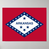 Staatsflagge Arkansas Poster (Vorne)