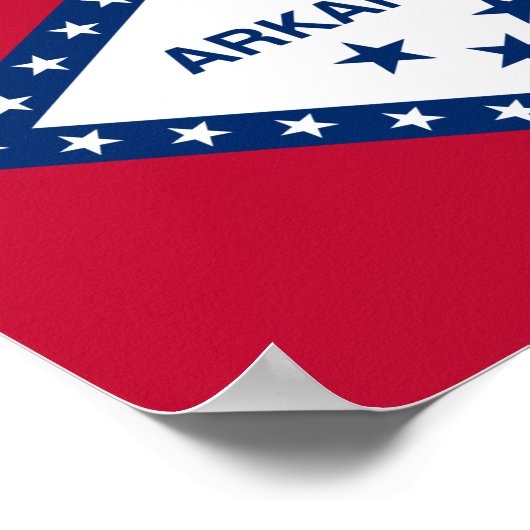 Staatsflagge Arkansas Poster (Ecke)