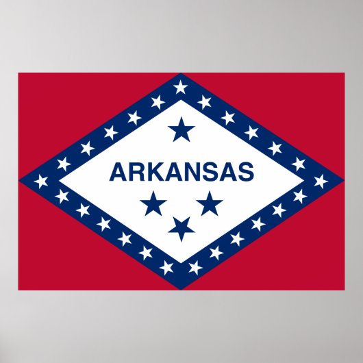 Staatsflagge Arkansas Poster (Vorne)