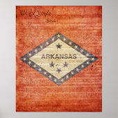Staatsflagge Arkansas Poster (Vorne)