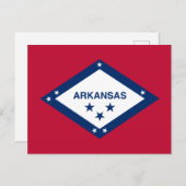 Staatsflagge Arkansas Postkarte (Vorne/Hinten)