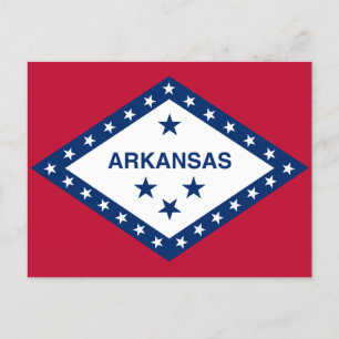 Staatsflagge Arkansas Postkarte