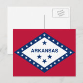 Staatsflagge Arkansas Postkarte (Vorne/Hinten)