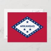 Staatsflagge Arkansas Postkarte (Vorne/Hinten)