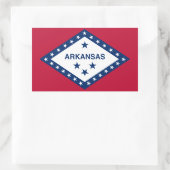 Staatsflagge Arkansas Rechteckiger Aufkleber (Tasche)