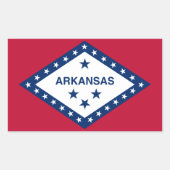 Staatsflagge Arkansas Rechteckiger Aufkleber (Vorderseite)