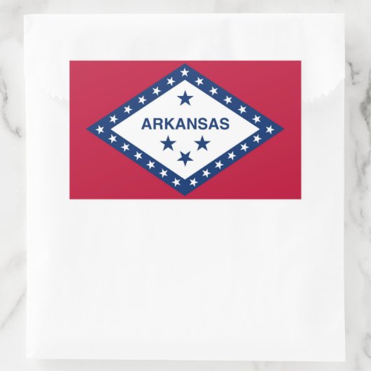 Staatsflagge Arkansas Rechteckiger Aufkleber (Tasche)