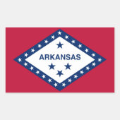 Staatsflagge Arkansas Rechteckiger Aufkleber (Vorderseite)