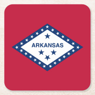 Staatsflagge Arkansas Rechteckiger Pappuntersetzer