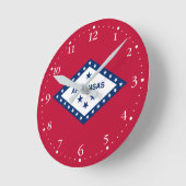 Staatsflagge Arkansas Runde Wanduhr (Winkel)