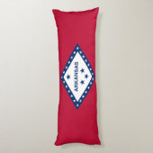 Staatsflagge Arkansas Seitenschläferkissen (Rückseite (Vertikal))