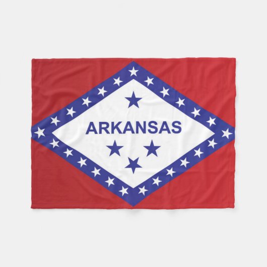 Staatsflagge Arkansas, USA Fleecedecke (Vorderseite (Horizontal))