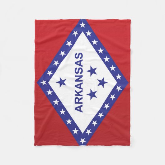 Staatsflagge Arkansas, USA Fleecedecke (Vorderseite)