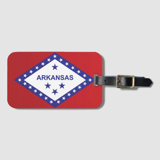 Staatsflagge Arkansas, USA Gepäckanhänger (Vorderseite (Horizontal))
