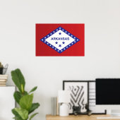 Staatsflagge Arkansas, USA Poster (Heimbüro)