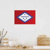 Staatsflagge Arkansas, USA Poster (Küche)