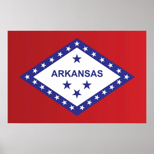 Staatsflagge Arkansas, USA Poster (Vorne)