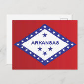 Staatsflagge Arkansas, USA Postkarte (Vorne/Hinten)