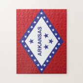 Staatsflagge Arkansas, USA Puzzle (Vertikal)