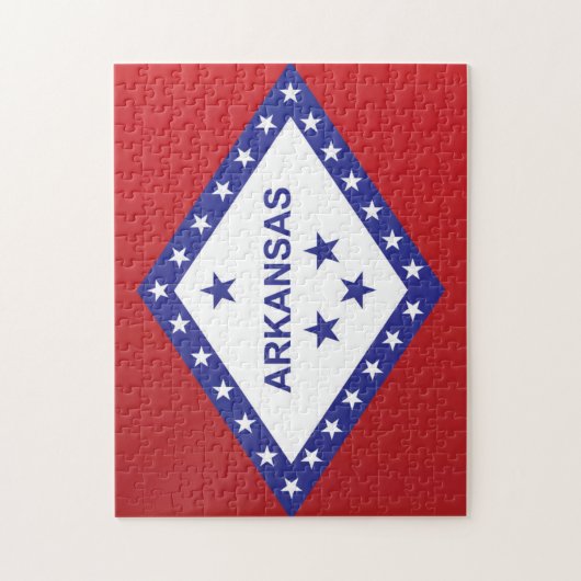 Staatsflagge Arkansas, USA Puzzle (Vertikal)