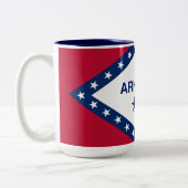 Staatsflagge Arkansas Zweifarbige Tasse (Links)