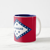 Staatsflagge Arkansas Zweifarbige Tasse (VorderseiteRechts)
