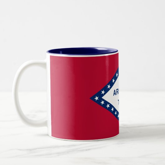 Staatsflagge Arkansas Zweifarbige Tasse (Links)