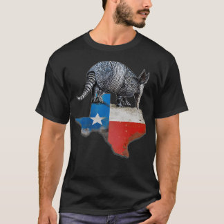 Staatsflagge Armadillo Texas T-Shirt