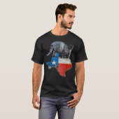 Staatsflagge Armadillo Texas T-Shirt (Vorne ganz)