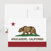 Staatsflagge Atascadero Postkarte (Vorne/Hinten)