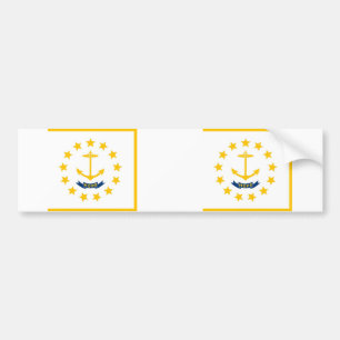 Staatsflagge auf der Insel Rhode Autoaufkleber
