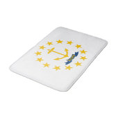 Staatsflagge auf der Insel Rhode Badematte (Schrägansicht)
