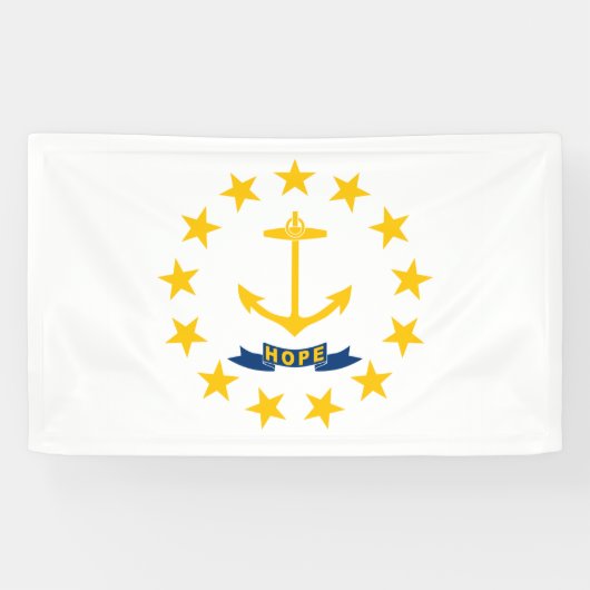 Staatsflagge auf der Insel Rhode Banner (Horizontal)