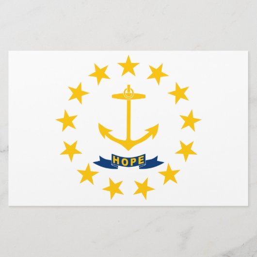 Staatsflagge auf der Insel Rhode Briefpapier (Vorderseite)