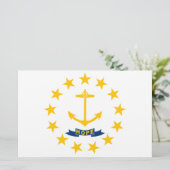 Staatsflagge auf der Insel Rhode Briefpapier (Stehend Vorderseite)