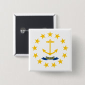 Staatsflagge auf der Insel Rhode Button (Vorne & Hinten)