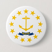 Staatsflagge auf der Insel Rhode Button (Vorderseite)