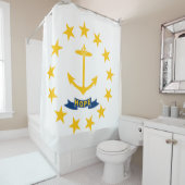 Staatsflagge auf der Insel Rhode Duschvorhang (Beispiel)