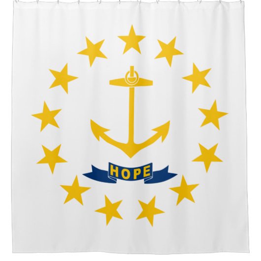 Staatsflagge auf der Insel Rhode Duschvorhang (Vorderseite)