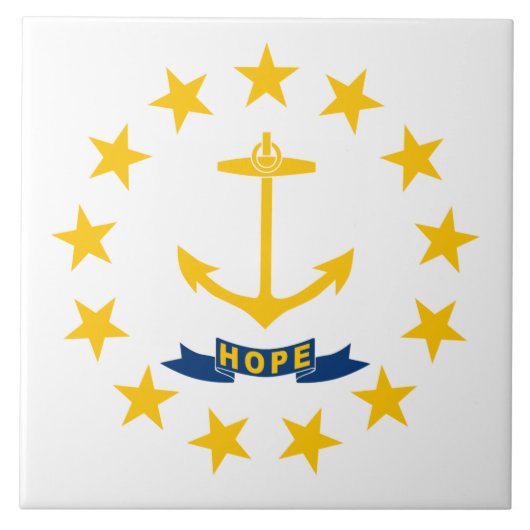 Staatsflagge auf der Insel Rhode Fliese (Vorderseite)
