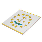 Staatsflagge auf der Insel Rhode Fliese (Seite)