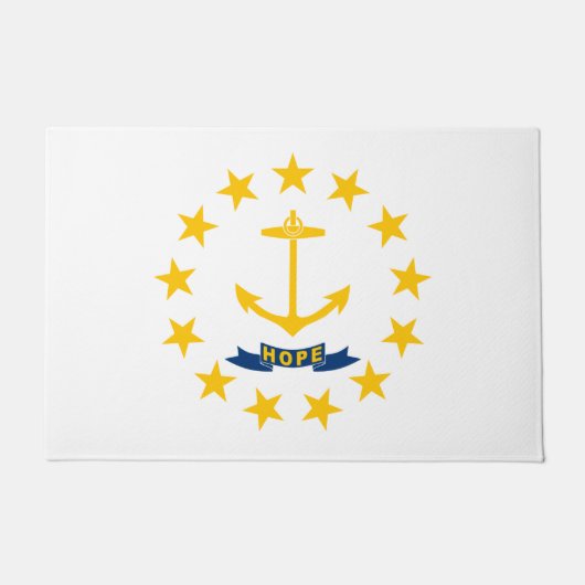 Staatsflagge auf der Insel Rhode Fußmatte (Vorderseite)