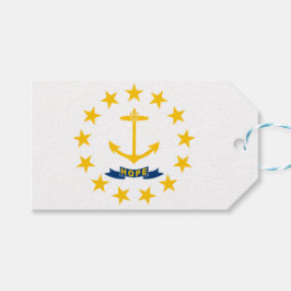 Staatsflagge auf der Insel Rhode Geschenkanhänger