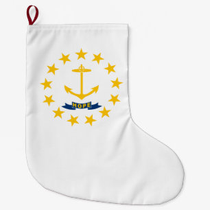 Staatsflagge auf der Insel Rhode Großer Weihnachtsstrumpf