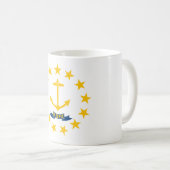 Staatsflagge auf der Insel Rhode Kaffeetasse (VorderseiteRechts)